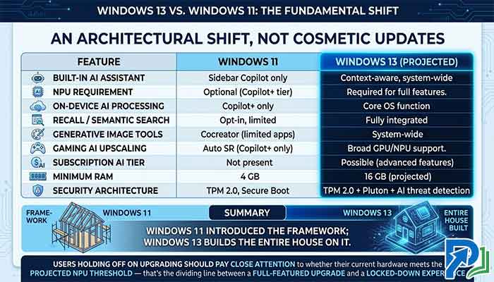 Windows 13 vs. Windows 11